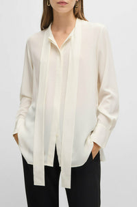 Blouse Bryon en soie - Open White