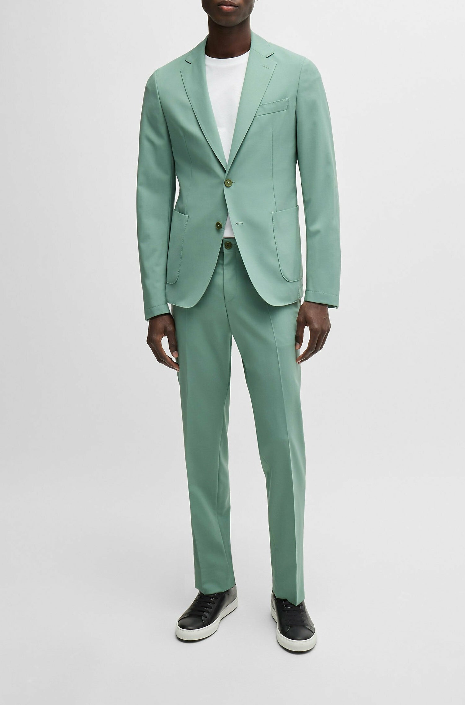 Veste de costume Hanry en laine - Open Green