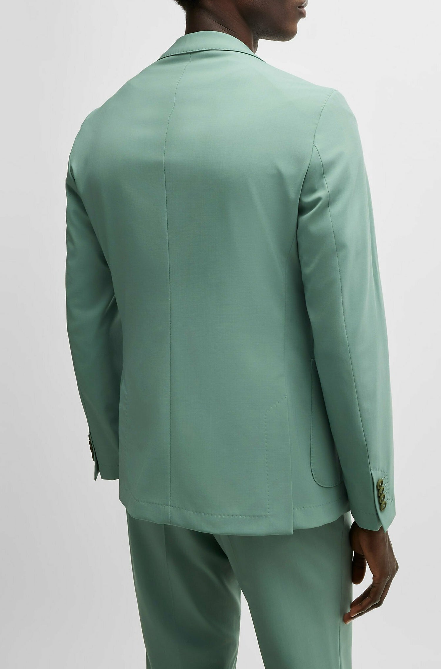 Veste de costume Hanry en laine - Open Green