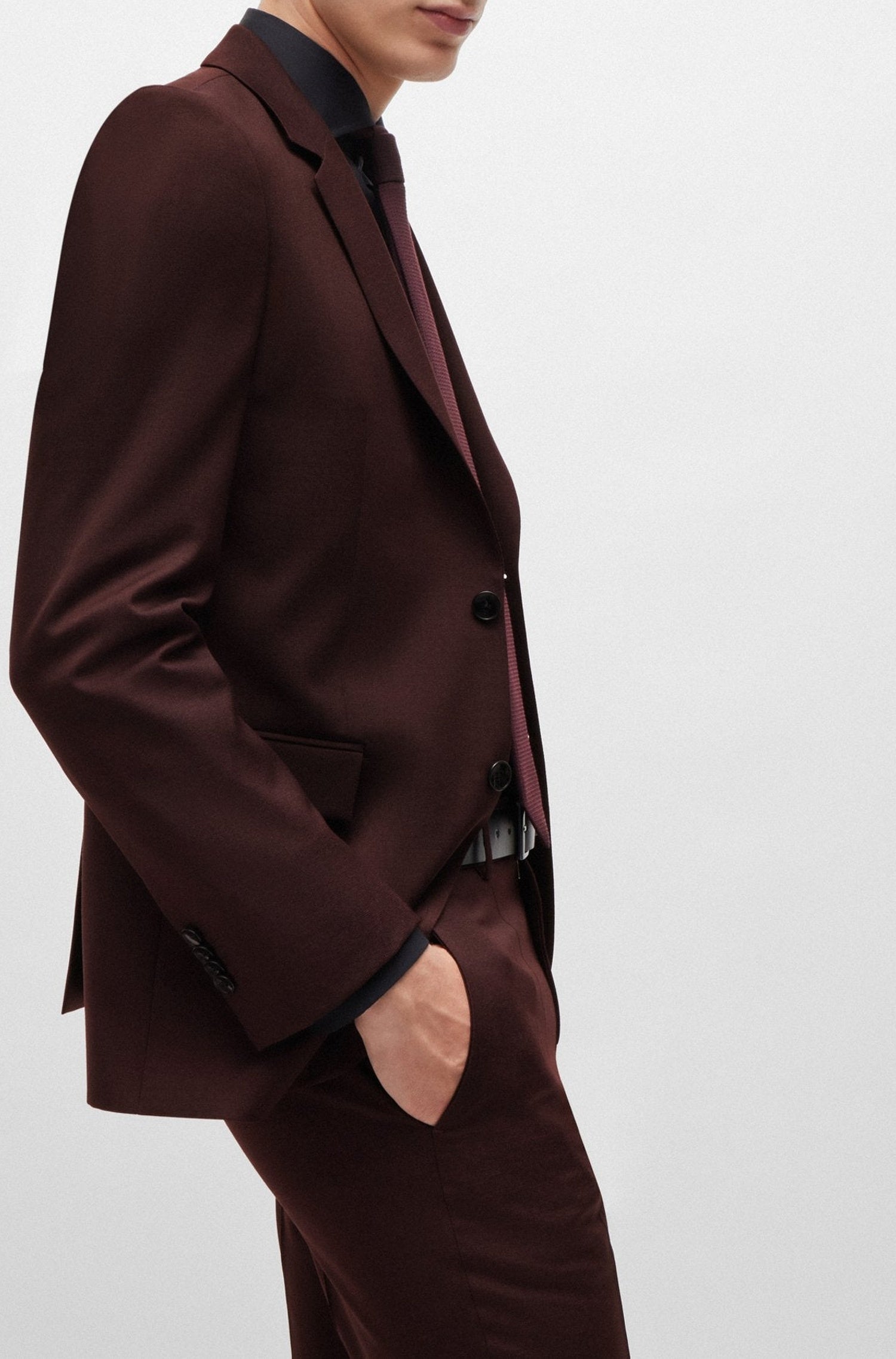 Veste de costume Houston en laine - Open Red