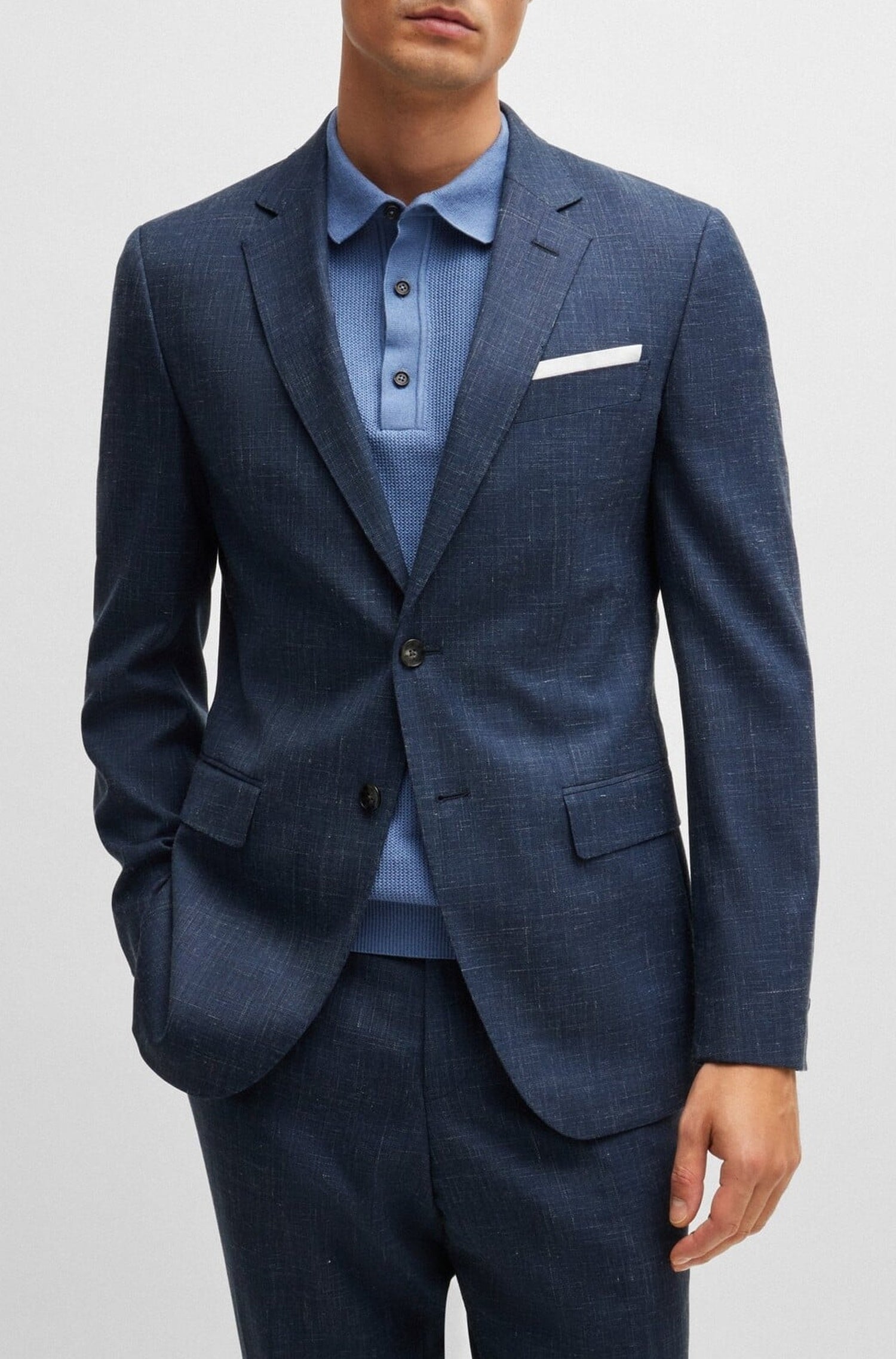 Veste de costume Hutson en laine - Navy