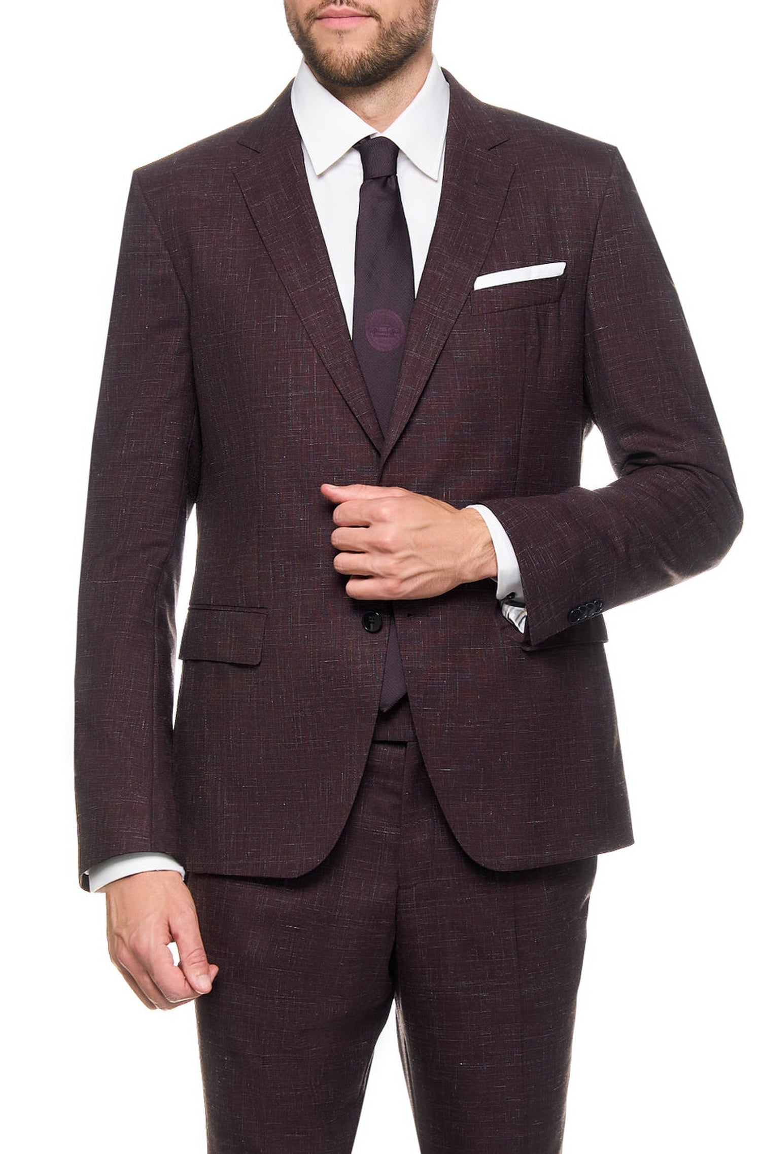 Veste de costume Hutson en laine - Open Red