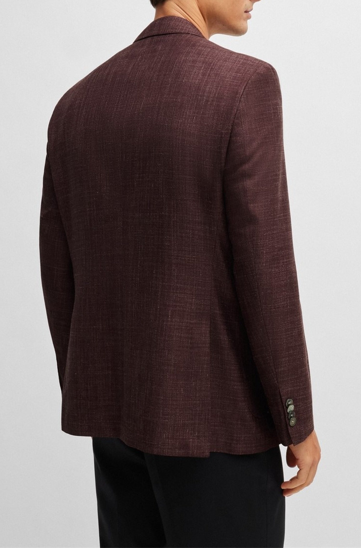 Veste de costume Janson en laine & soie - Open Red