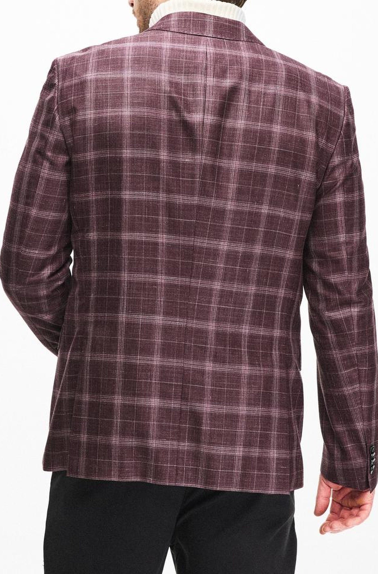 Veste de costume Hutson en laine & soie - Open Red