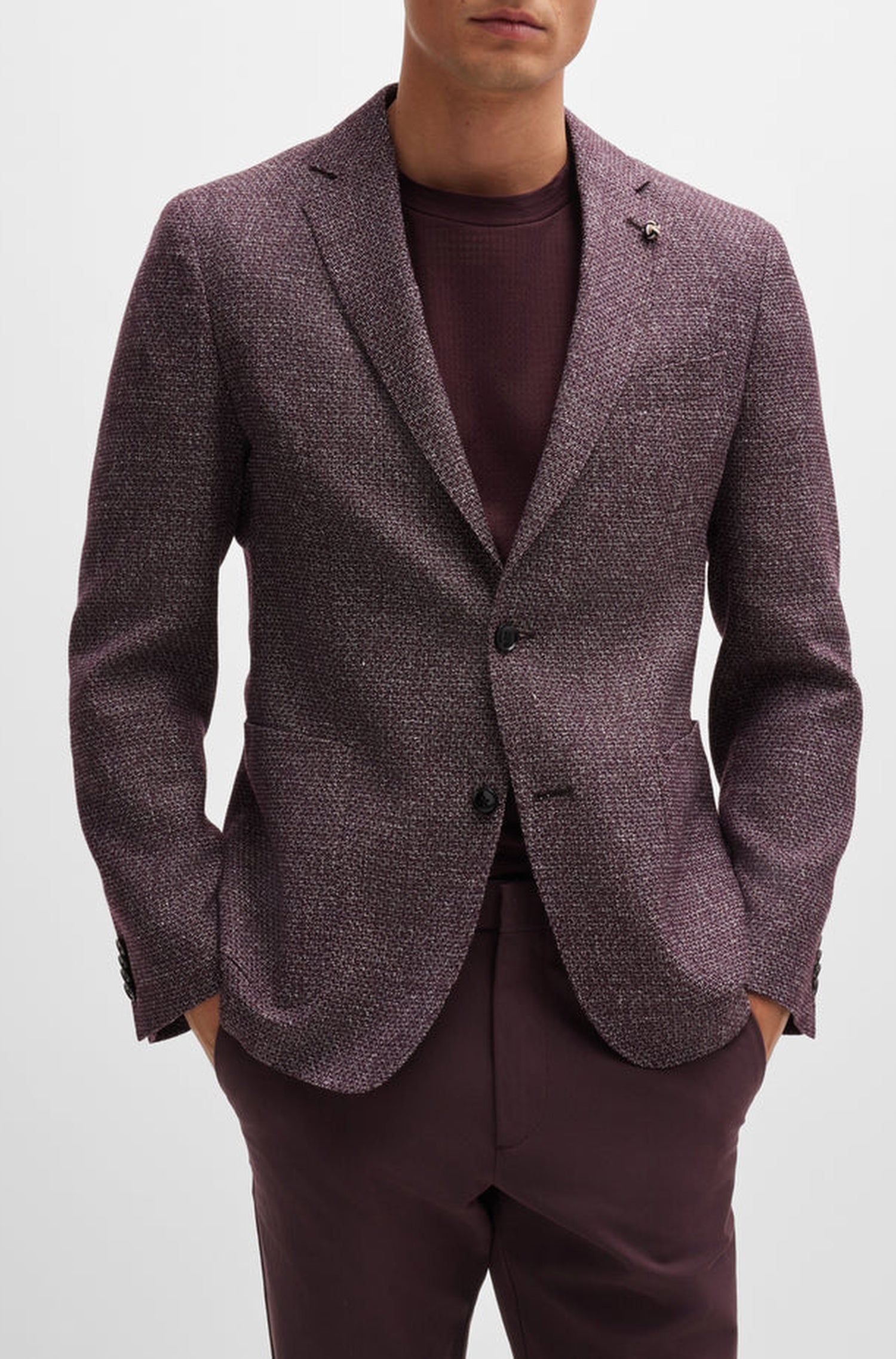 Veste de costume Hanry en laine - Open Red