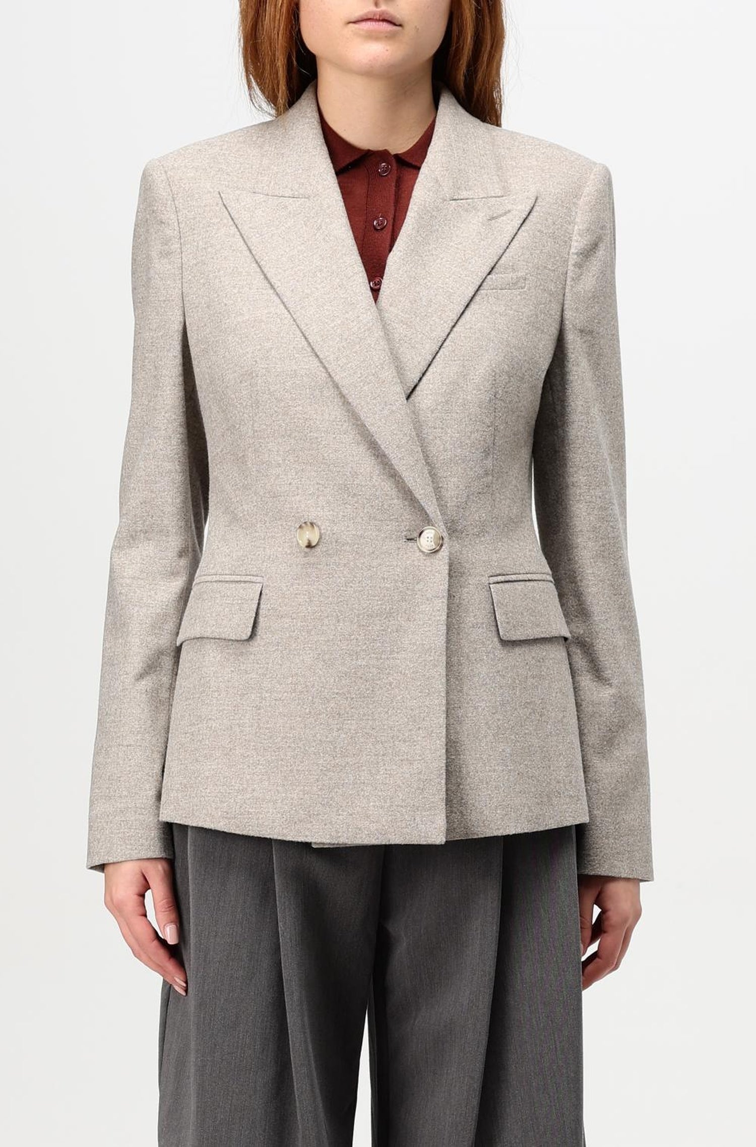 Blazer Jia en laine - Open Grey