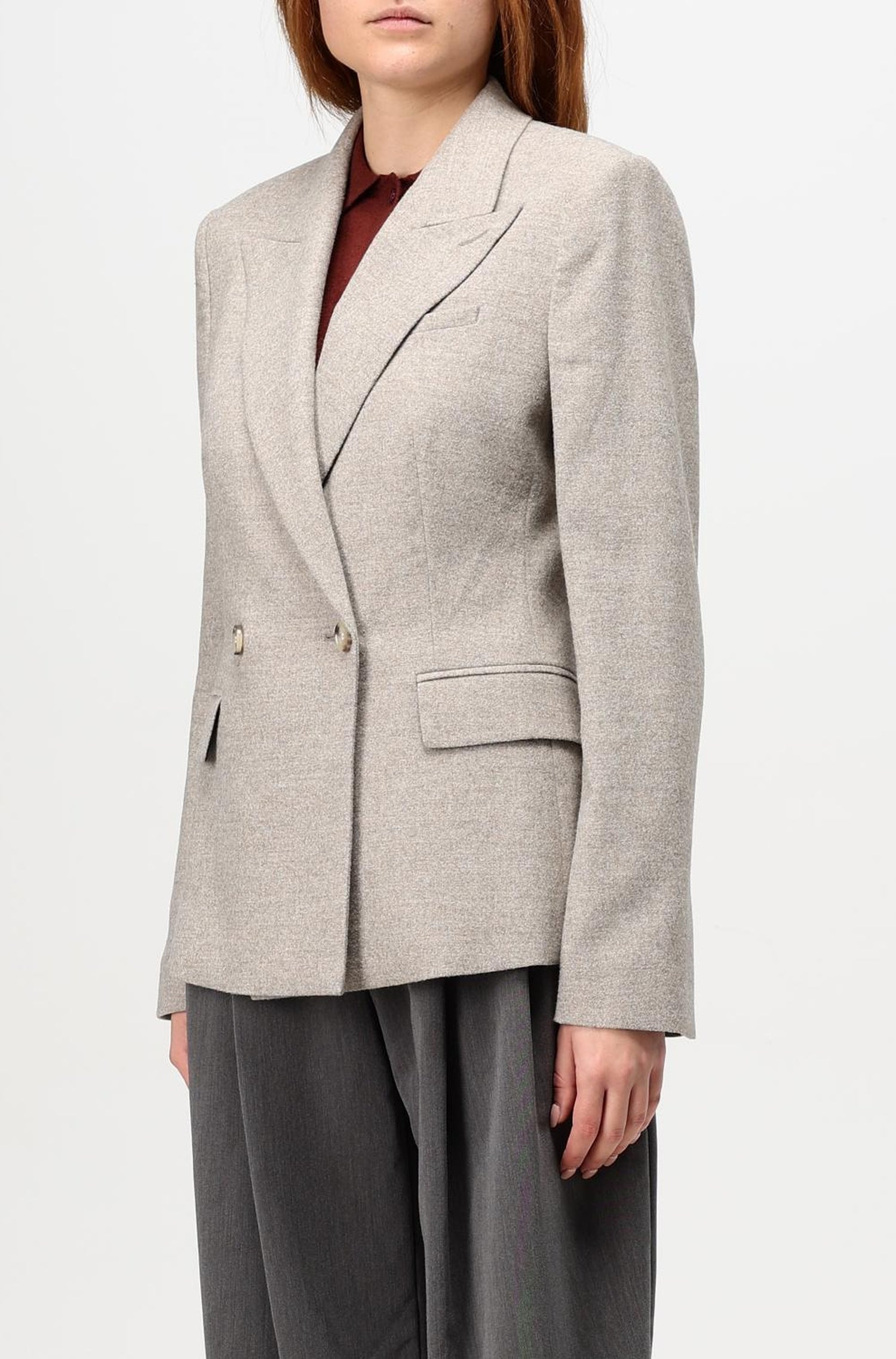 Blazer Jia en laine - Open Grey
