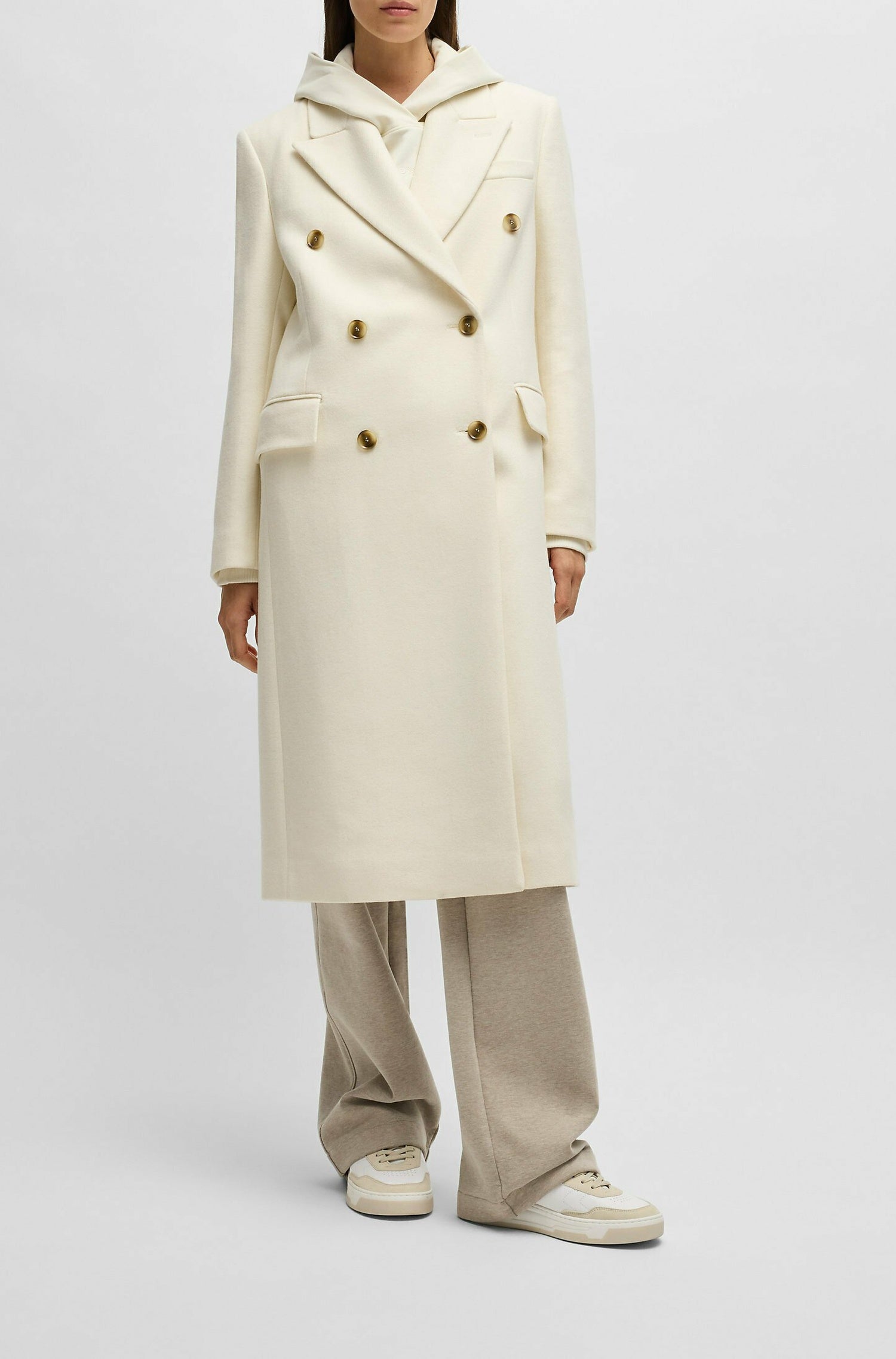 Manteau Callaf en laine - Open White