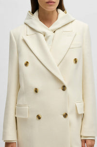 Manteau Callaf en laine - Open White