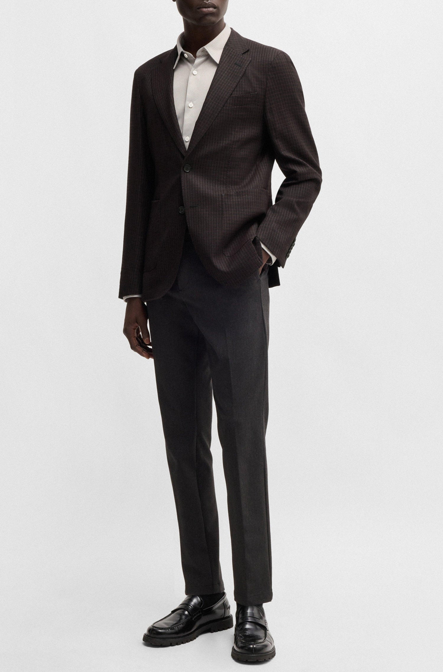 Veste de costume Heston en laine - Dark Purple
