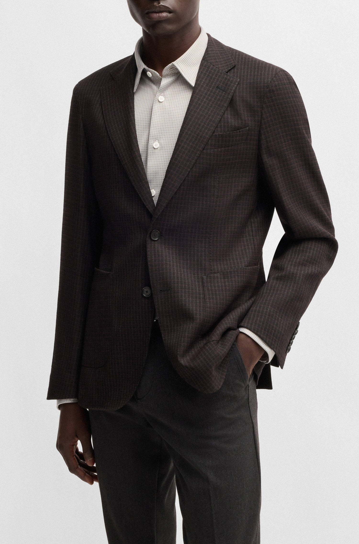 Veste de costume Heston en laine - Dark Purple