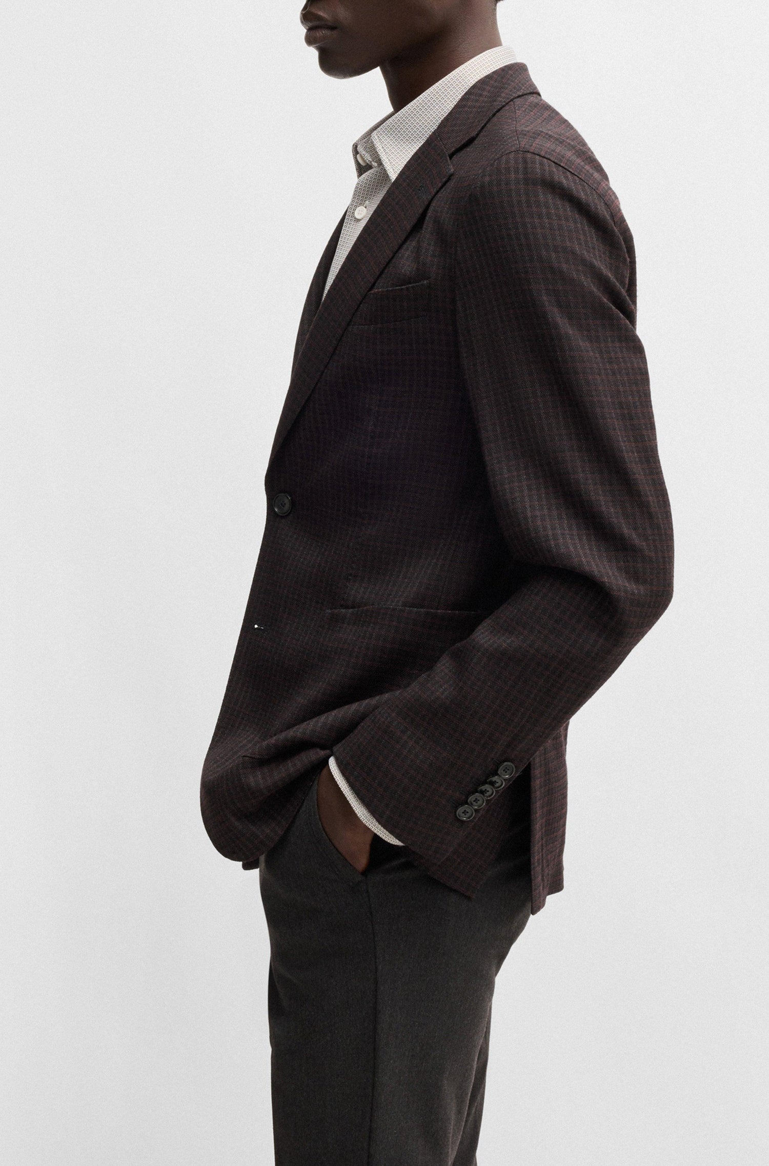 Veste de costume Heston en laine - Dark Purple