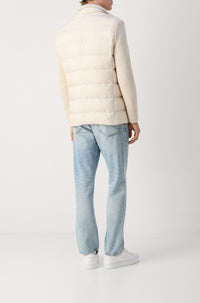 Blazer doudoune Hanry avec plastron - Open White
