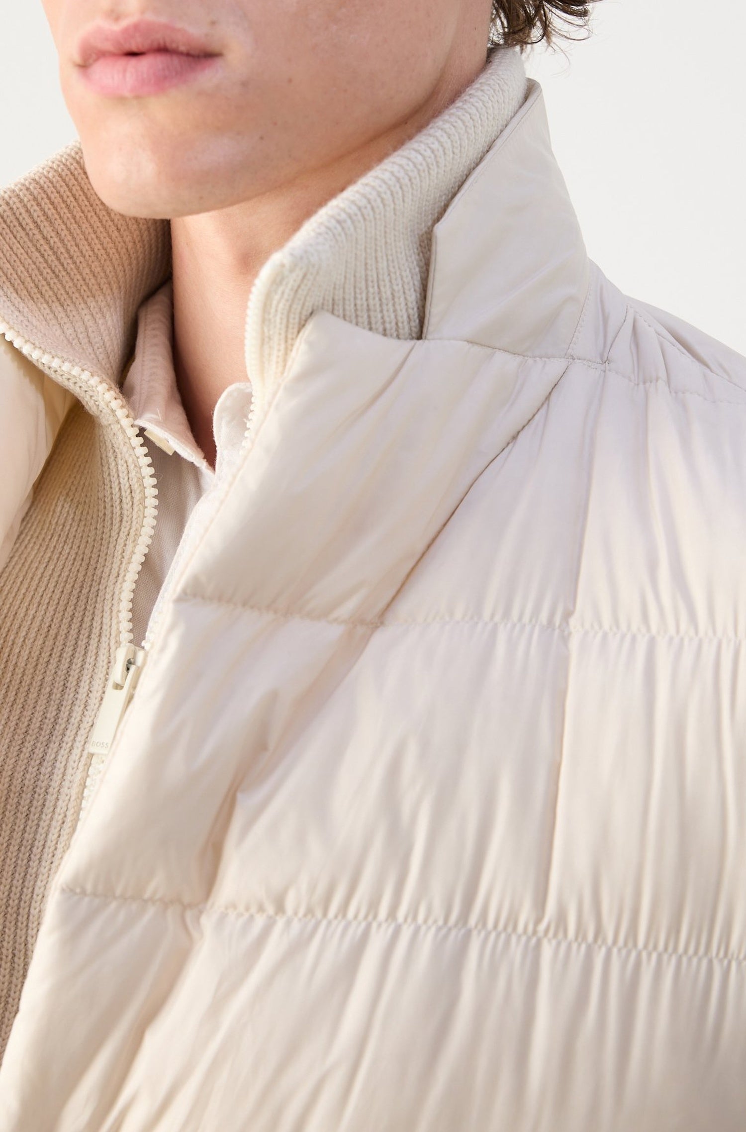 Blazer doudoune Hanry avec plastron - Open White