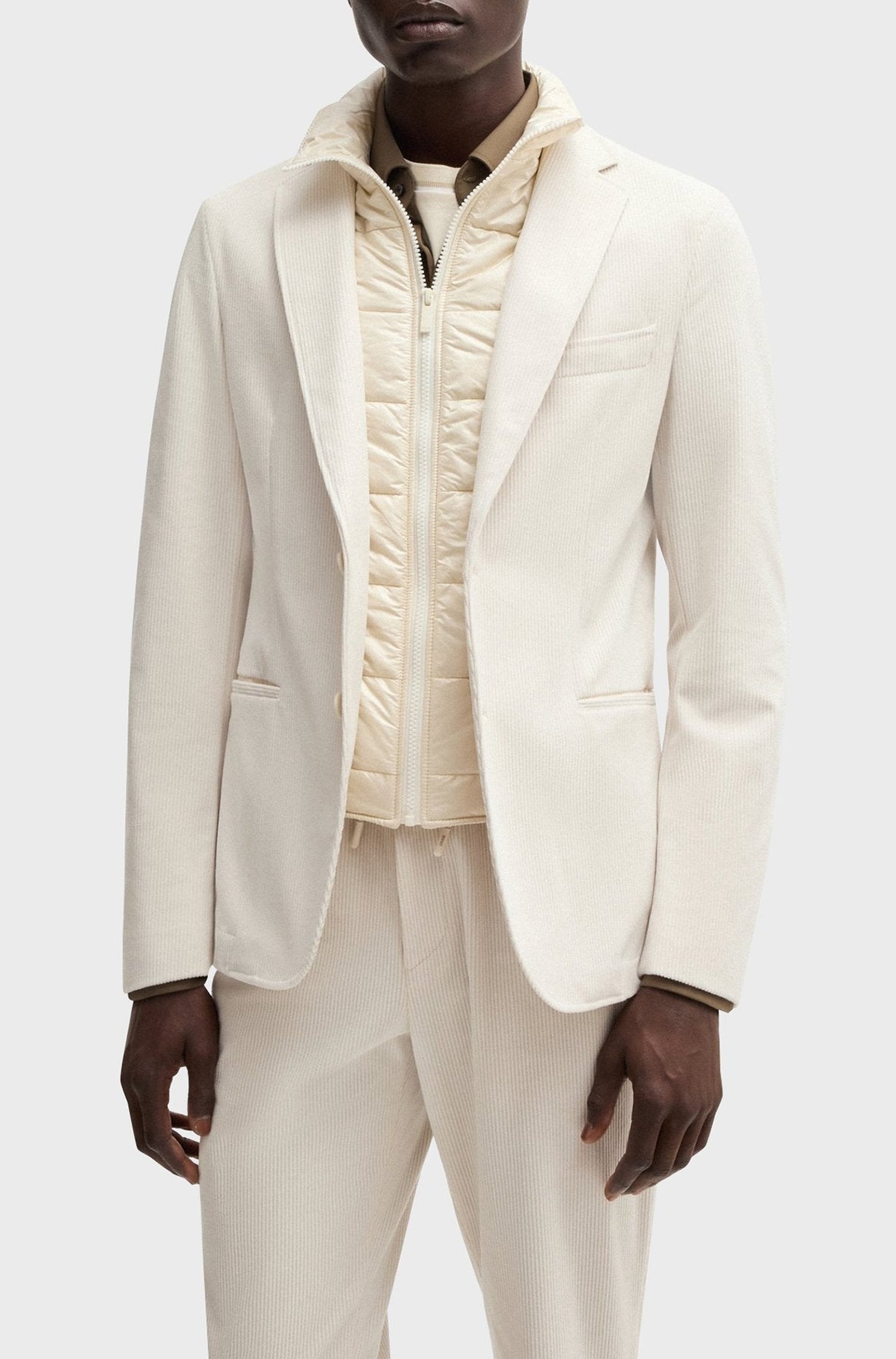 Blazer Hanry avec plastron matelassé - Open White