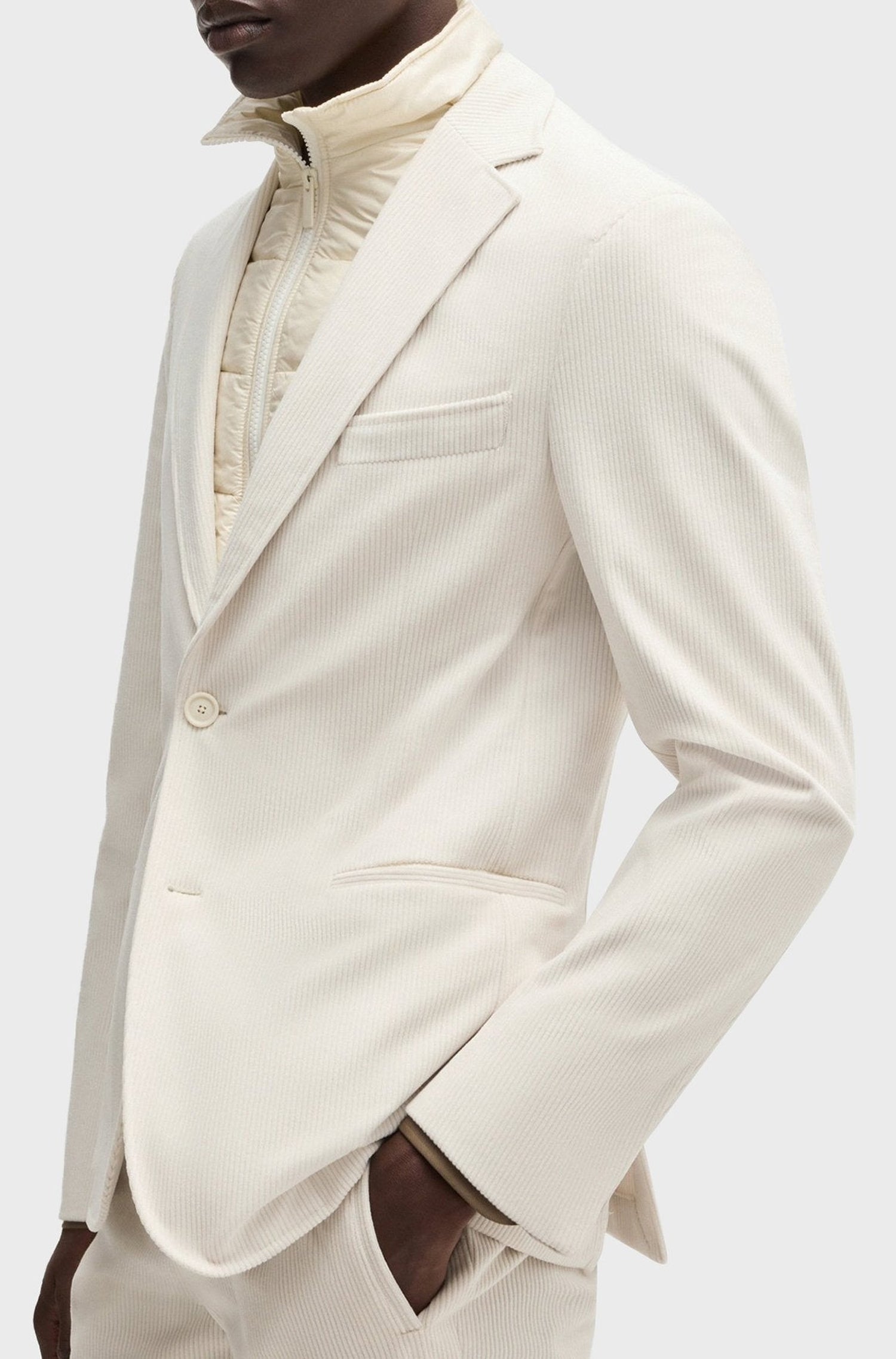 Blazer Hanry avec plastron matelassé - Open White