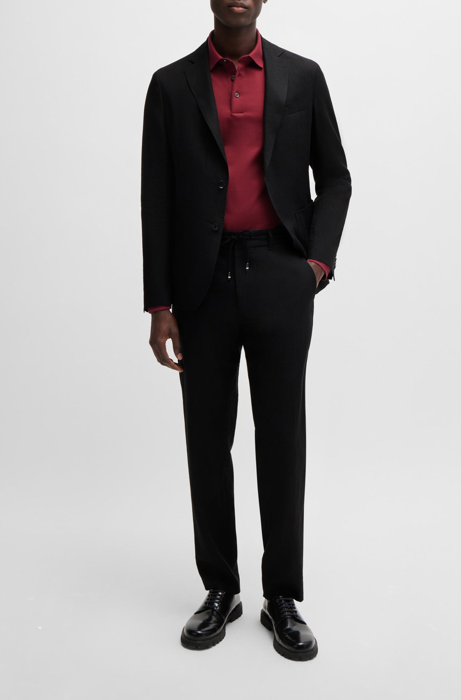 Veste de costume Hanry en lin - Black