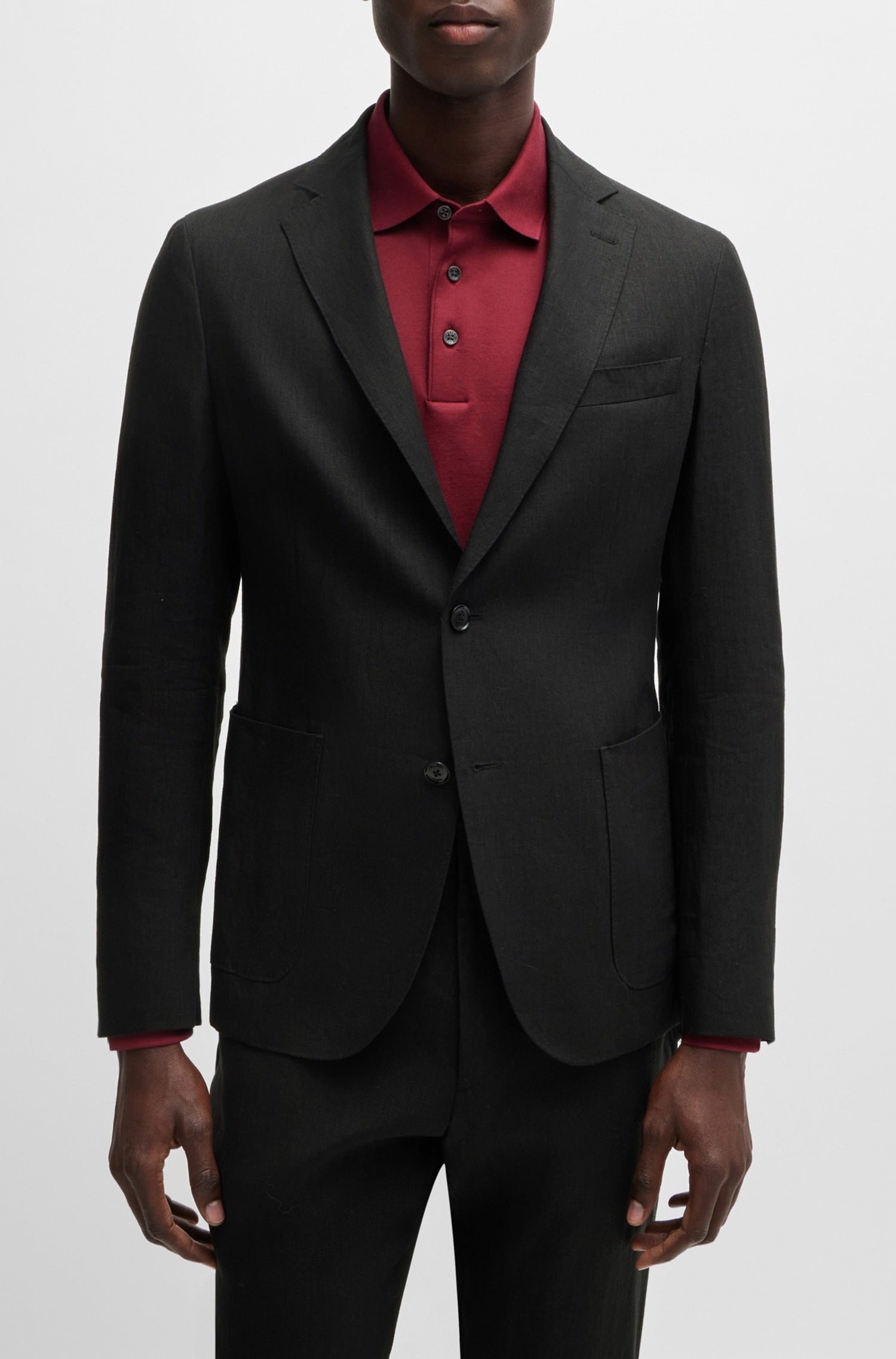 Veste de costume Hanry en lin - Black
