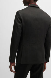 Veste de costume Hanry en lin - Black