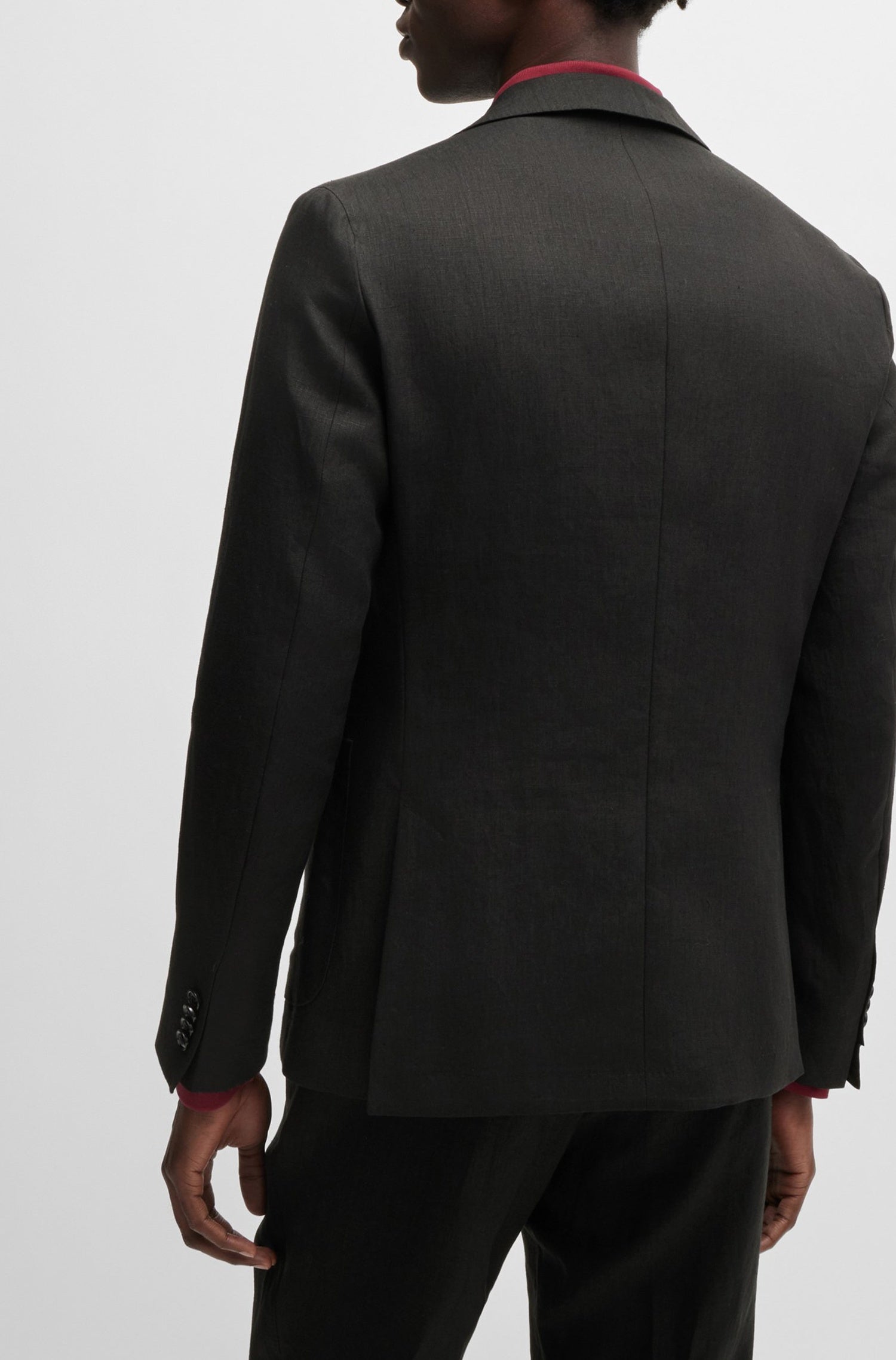 Veste de costume Hanry en lin - Black