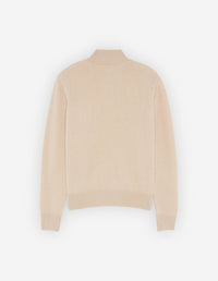 Pull Baby Fox à col roulé en laine - Beige