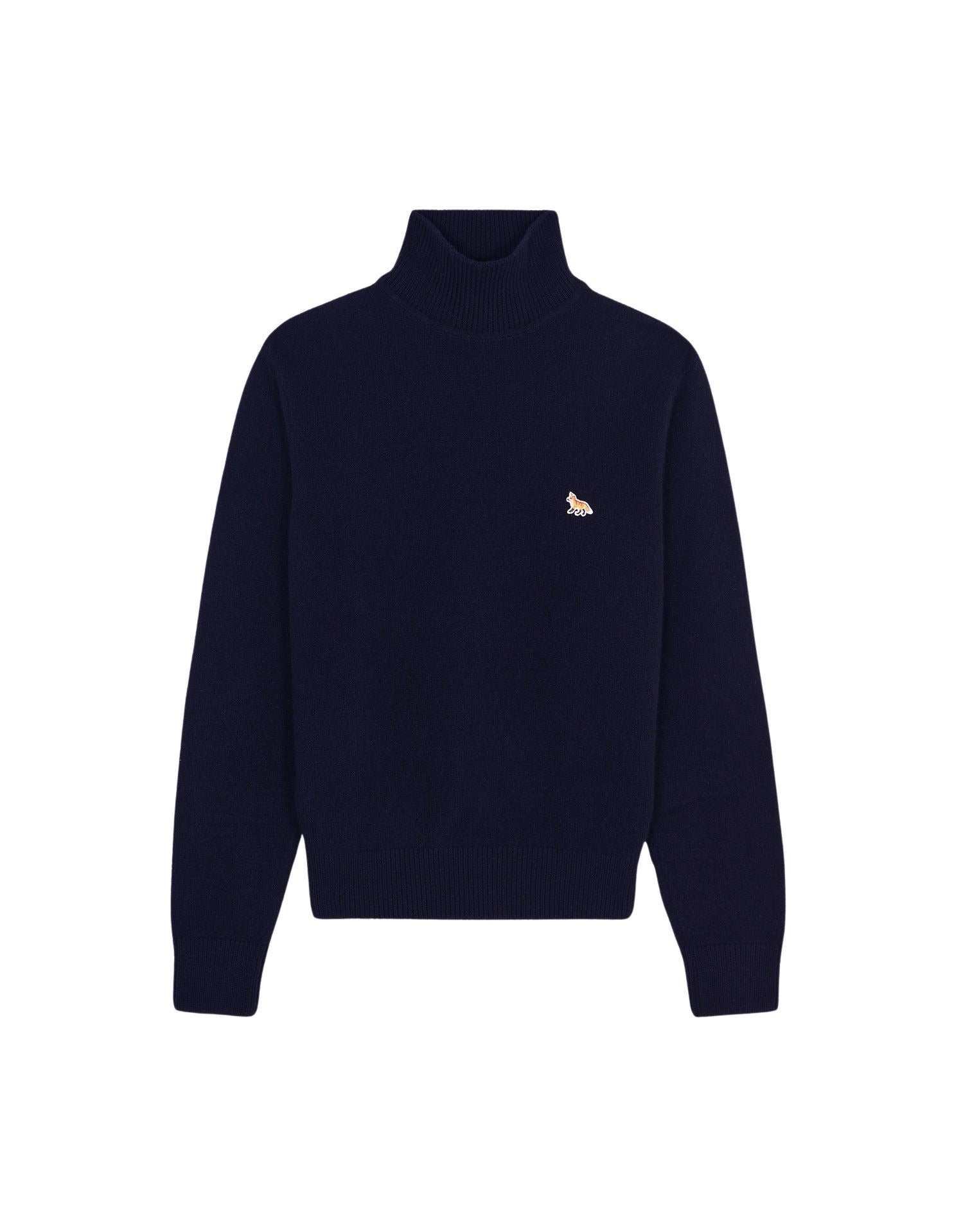 Pull Baby Fox à col roulé en laine - Navy