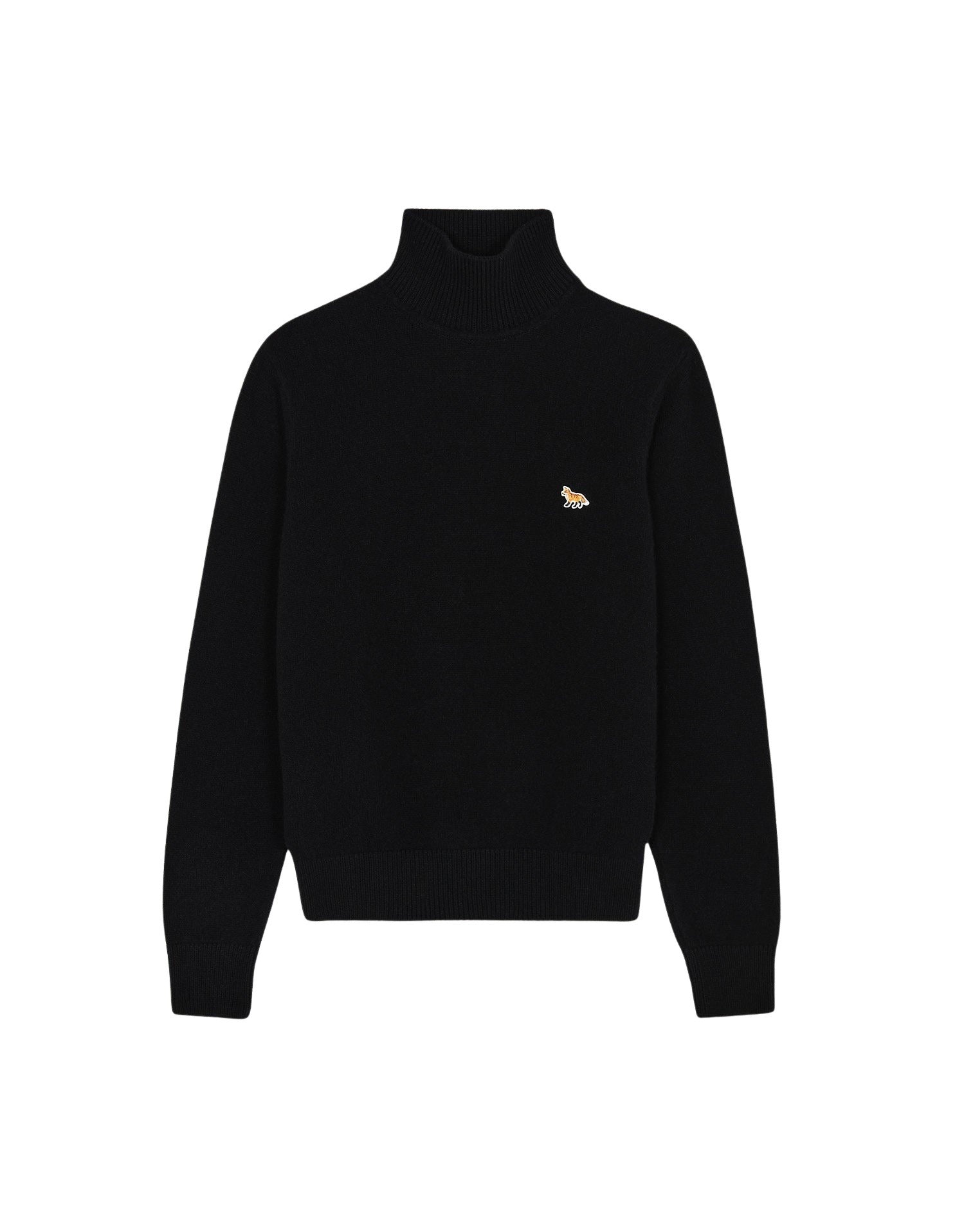 Pull Baby Fox à col roulé en laine - Black