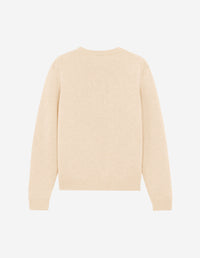 Pull avec écusson en laine - Beige