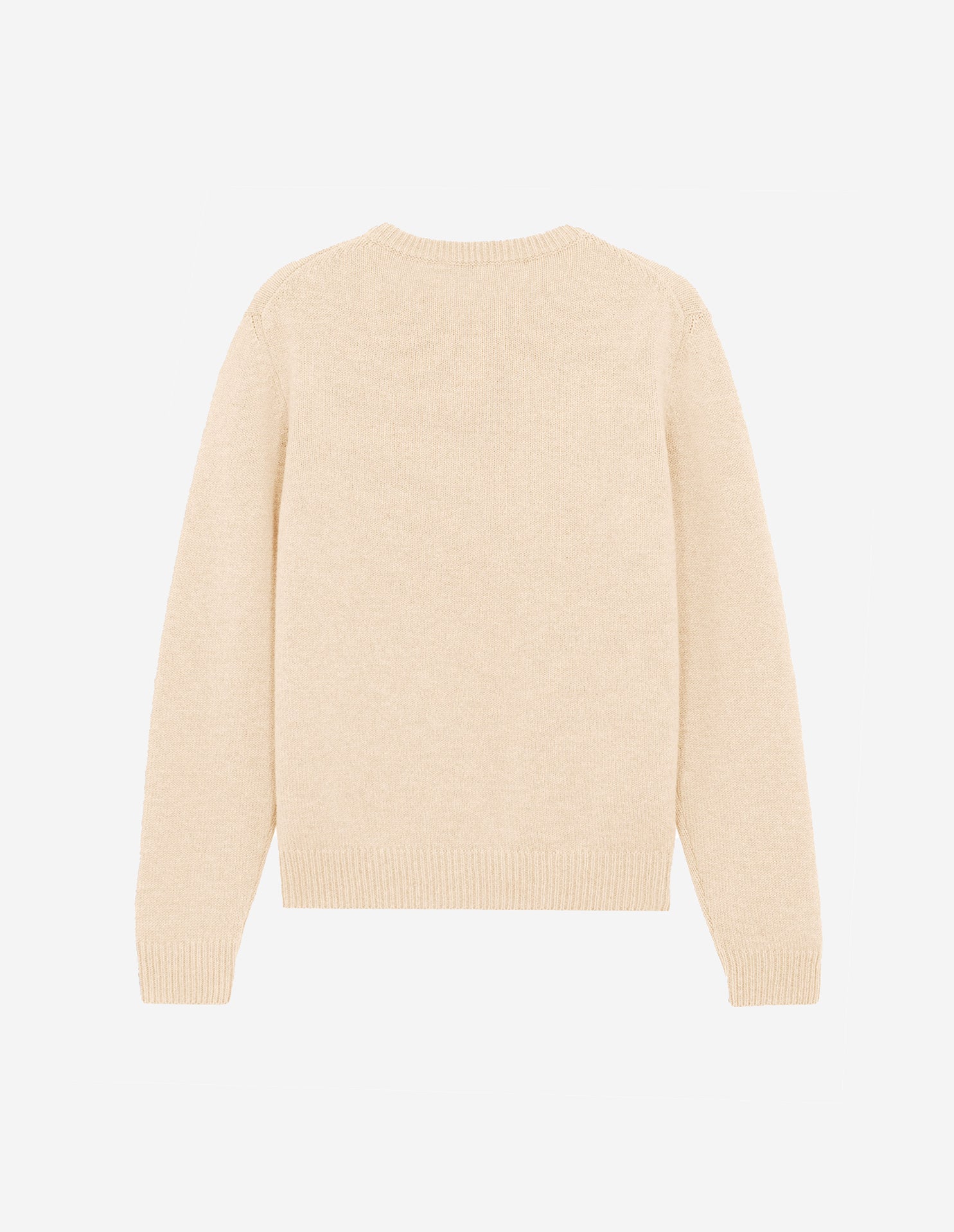 Pull avec écusson en laine - Beige