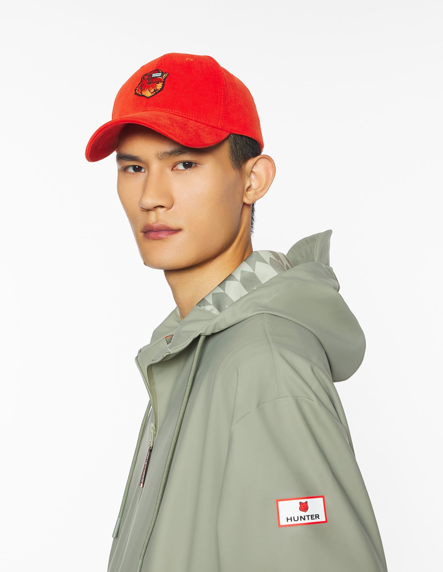 Maison Kitsuné X Hunter Fox Head Cap - Burnt Orange