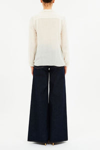 Blouse tunique Adriel à manches longues en laine - Cowrie
