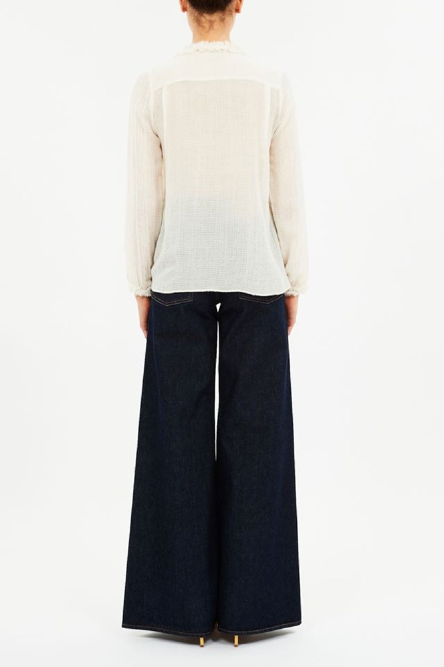 Blouse tunique Adriel à manches longues en laine - Cowrie