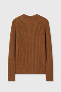 CLAY RIBBED CREWNECK