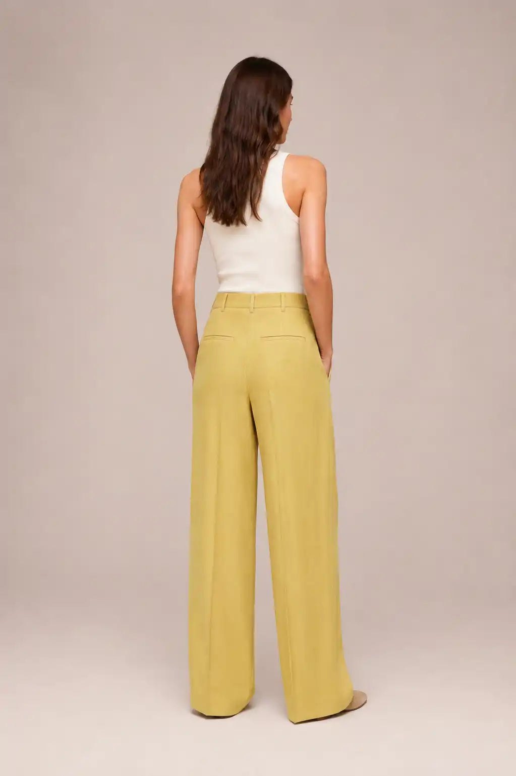 PALE YELLOW TAILORING PANTS (NR)