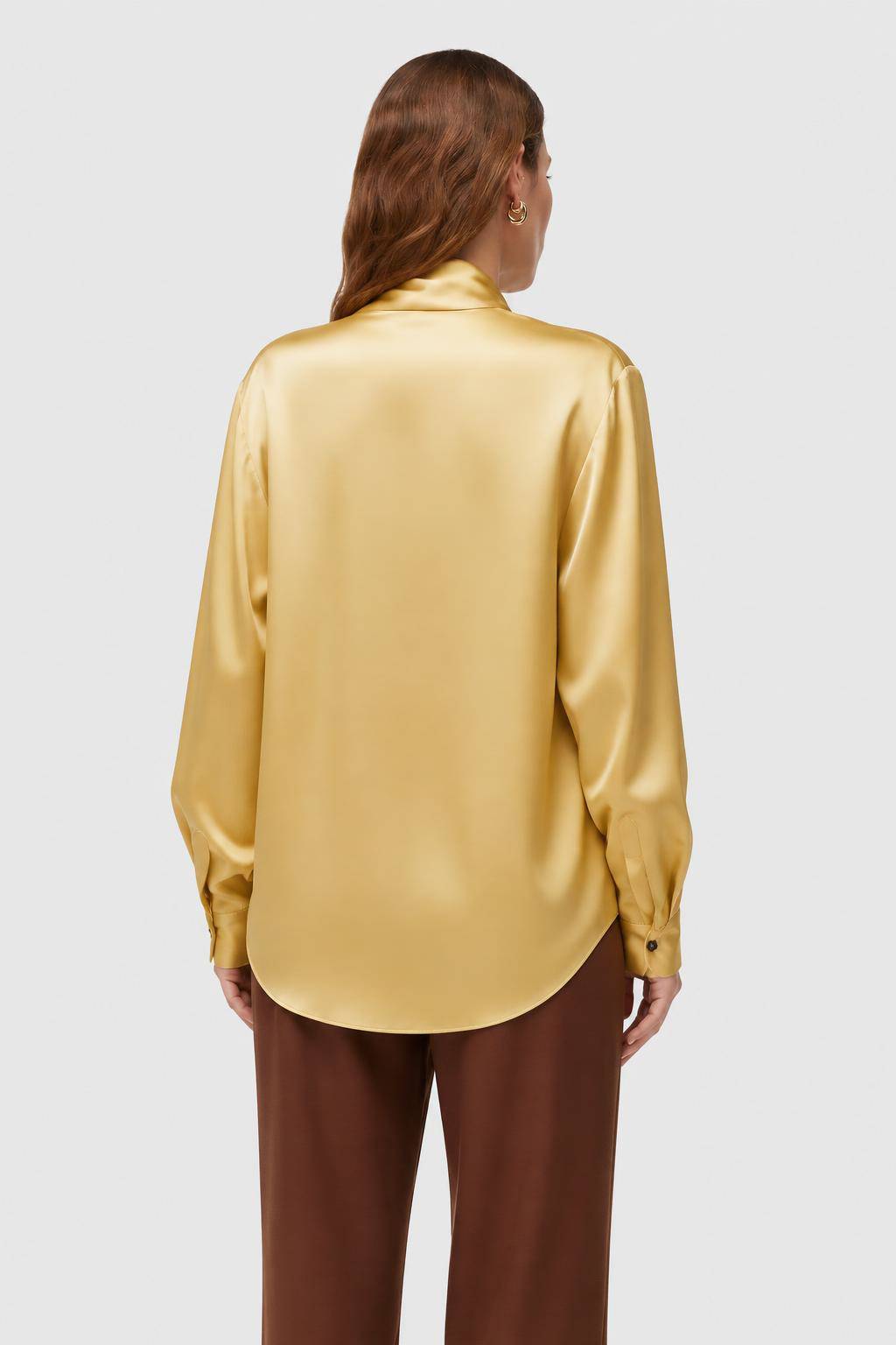 PALE YELLOW SCARF SHIRT