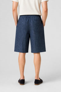 NAVY RELAXED BERMUDA