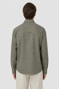 GREY LONG SLEEVES POLO SHIRT WITH POCKET