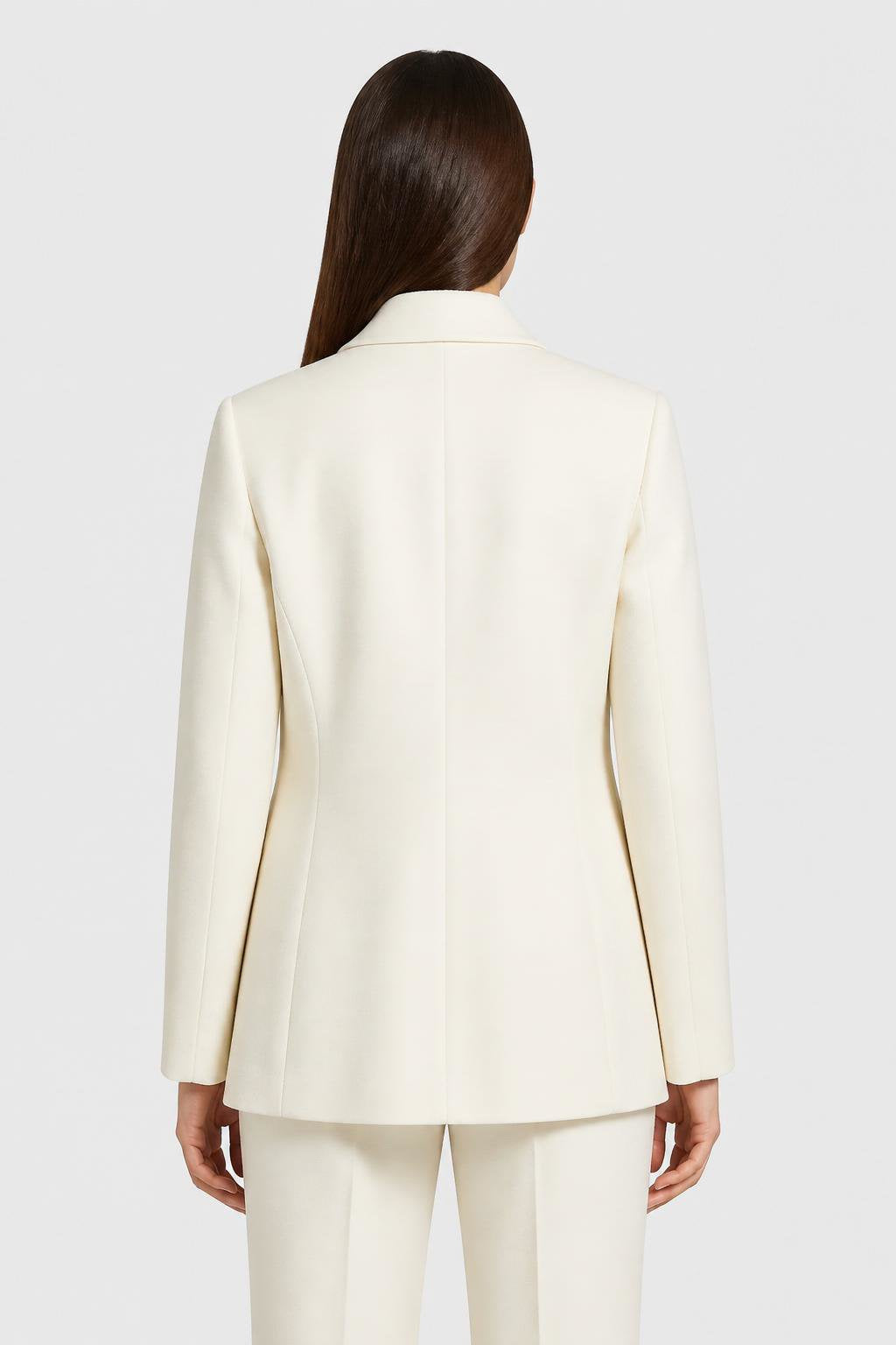 OFF WHITE EMBROIDERED POCKET BLAZER