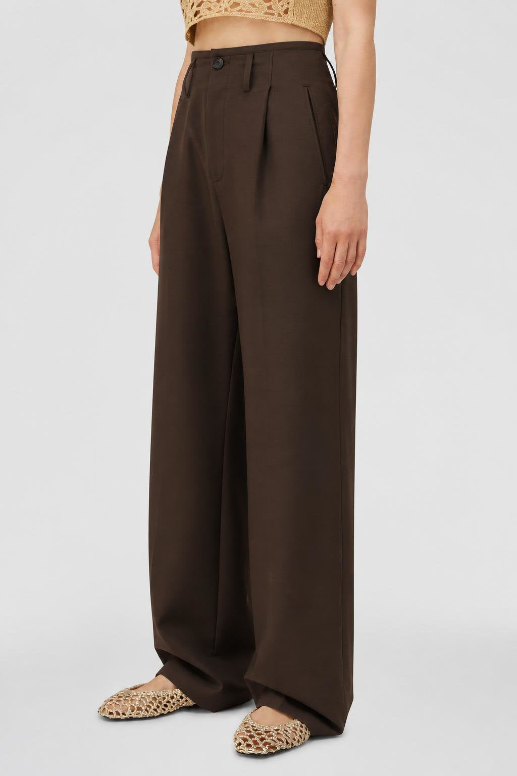 CHOCOLATE HERITAGE PANTS IN WOOL