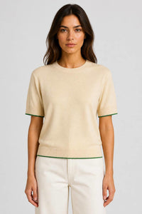 BUTTER WOOL AND SILK RELAXED T-SHIRT