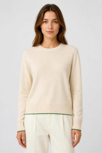 BUTTER WOOL AND SILK CREWNECK