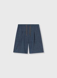 NAVY RELAXED BERMUDA
