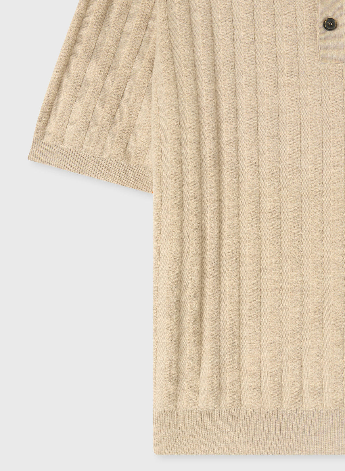 NATURAL MINI CABLE POLO SHIRT