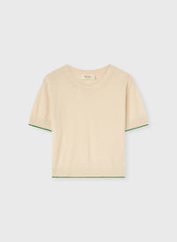 BUTTER WOOL AND SILK RELAXED T-SHIRT