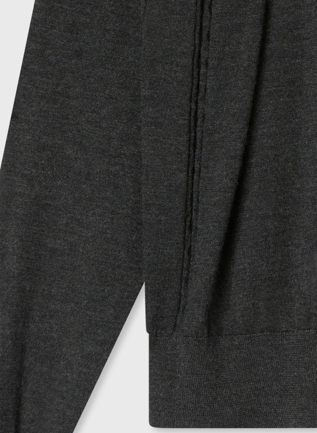 ANTHRACITE SIDE ARGYLE DETAIL LONG SLEEVE POLO