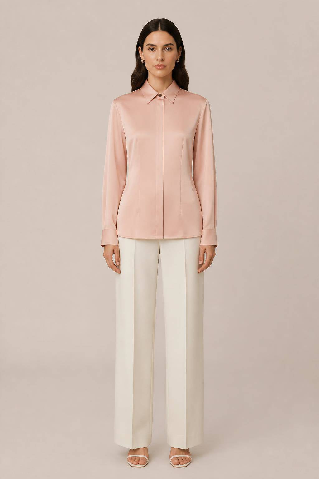 PALE ROSE TIGHT FIT SHIRT