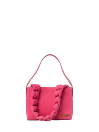 Sac à anse nouée en cuir - Pink