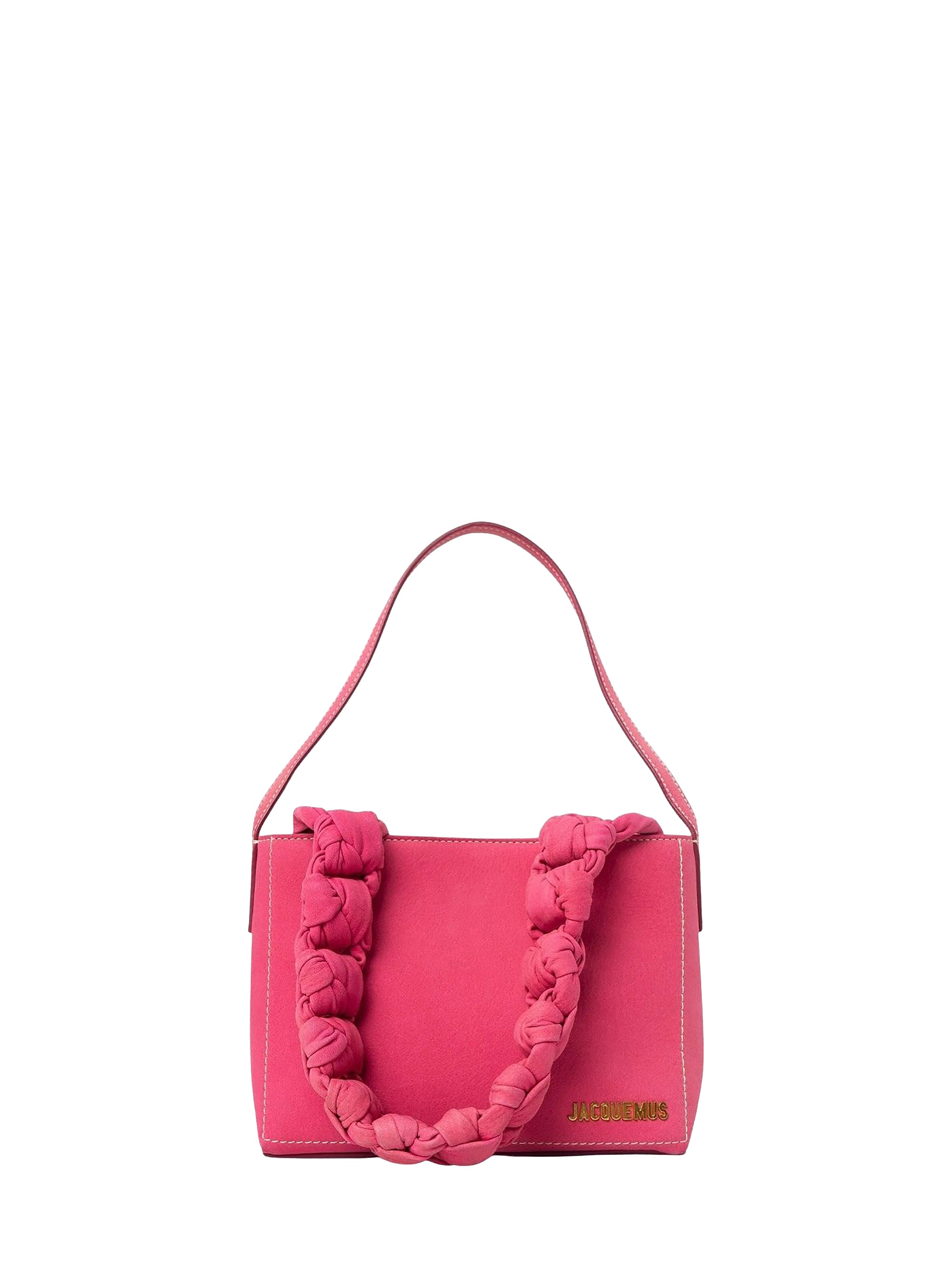 Sac à anse nouée en cuir - Pink