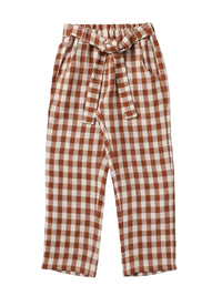Pantaloni a quadri con cintura