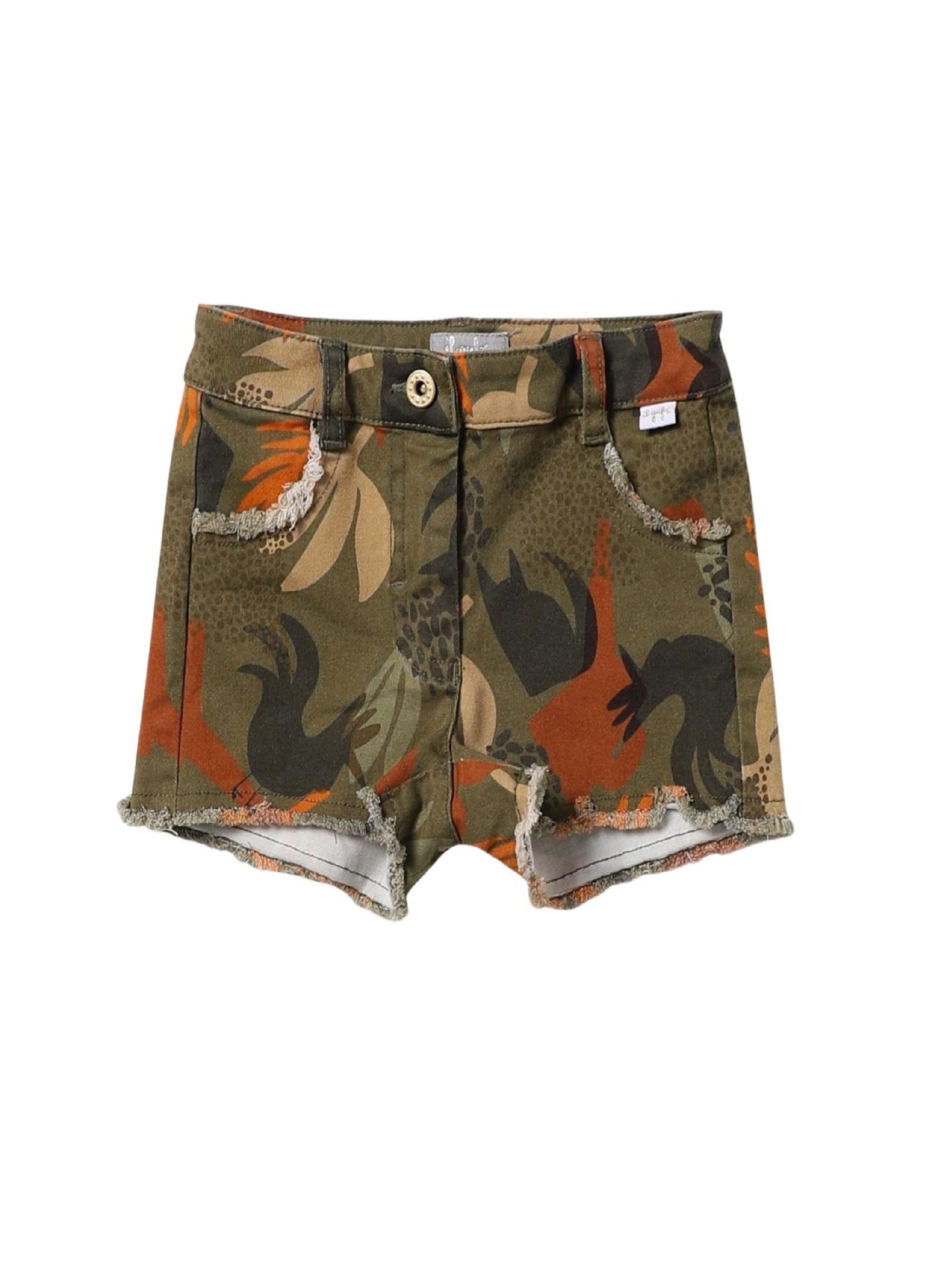 Shorts in gabardine fantasia